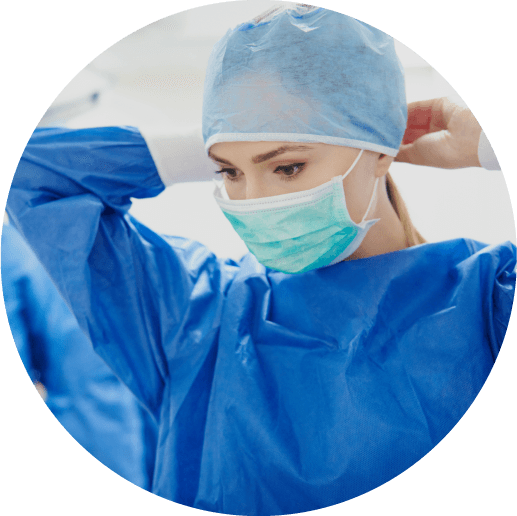 Medical Apparel gowns, packs, face masks, sterilization wipes